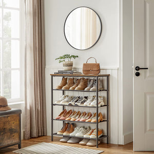 Schuhregal mit 4 Ablagen Industrial Look