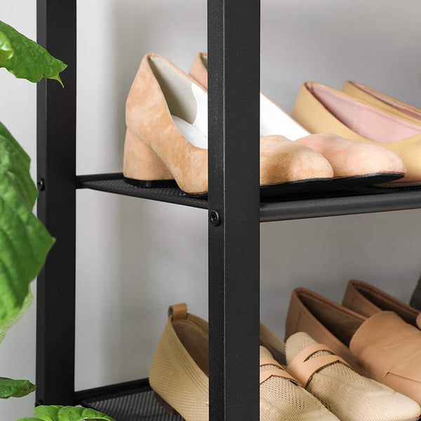 Schuhregal mit 4 Ablagen Industrial Look