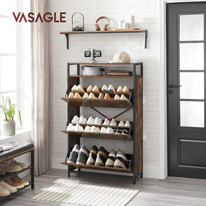 Schuhregal mit 6 Fächer aus Kunststoff