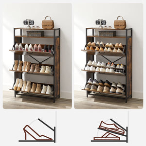 Schuhregal mit 6 Fächer aus Kunststoff