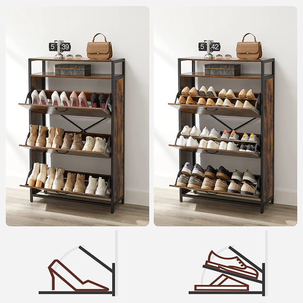 Schuhregal mit 6 Fächer aus Kunststoff