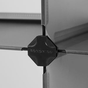 Schuhregal Schuhablage mit 10 Fächern Grau
