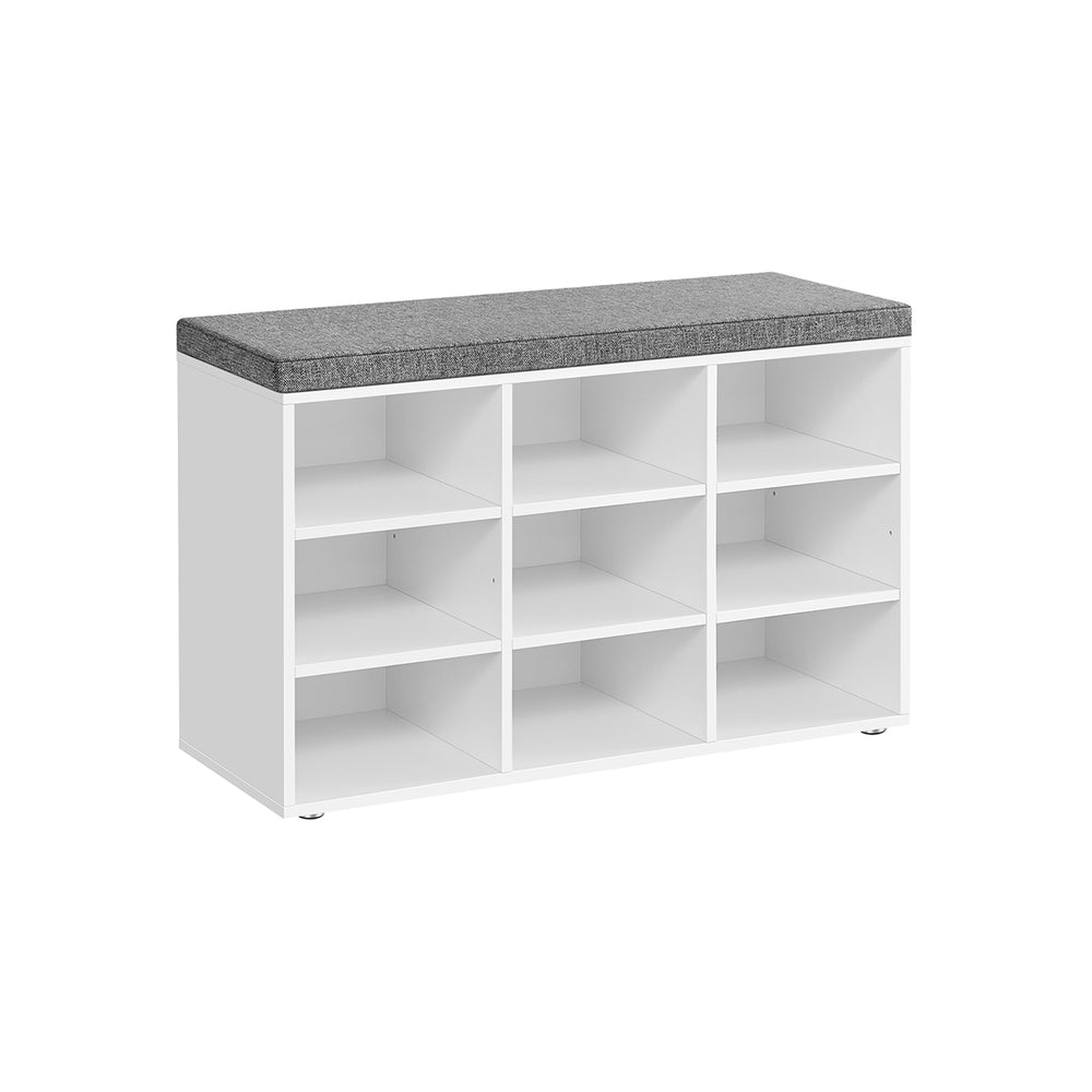 Schuhregal Schuhbank mit 9 Fächern Weiss