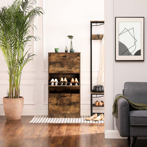 Meuble à chaussures en bois à 3 portes