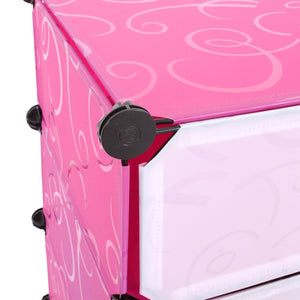 Schuhschrank Schuhablage Steckregal Aufbewahrung 8 Fächer 73x92x36cm rosa