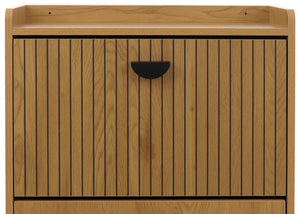 Schuhschrank Schuhkipper 4 Klappen 148x50x24cm natur