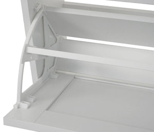 Schuhschrank Schuhkipper Rattanfront 3 Fächer 126x63x24cm weiss