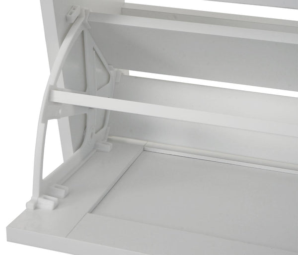 Schuhschrank Schuhkipper Rattanfront 3 Fächer 126x63x24cm weiss