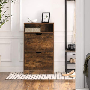 Schuhschrank Schuhregal mit Regal & Melaminfurnier