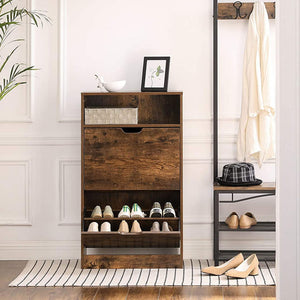 Schuhschrank Schuhregal mit Regal & Melaminfurnier