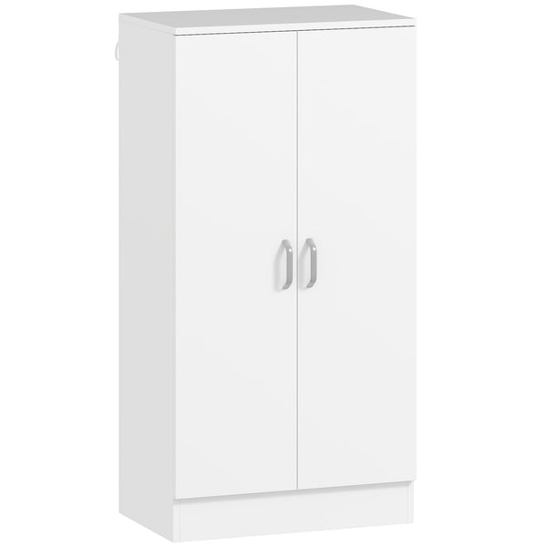 Schuhschrank mit verstellbaren Regalen und Soft-Close für Flur weiss