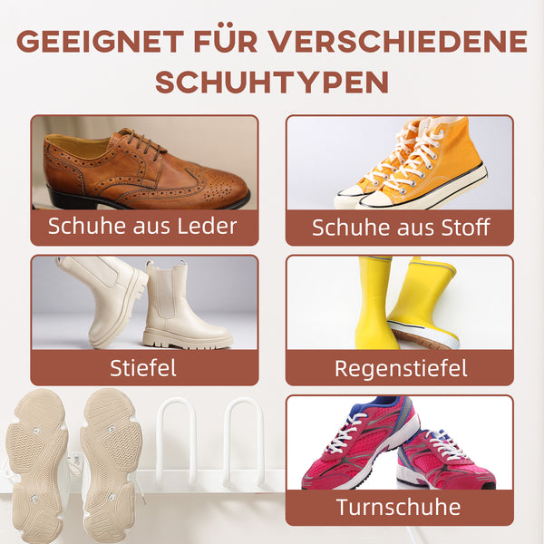 Schuhtrockner elektrisch zur Wandmontage für mehrere Schuhe weiss