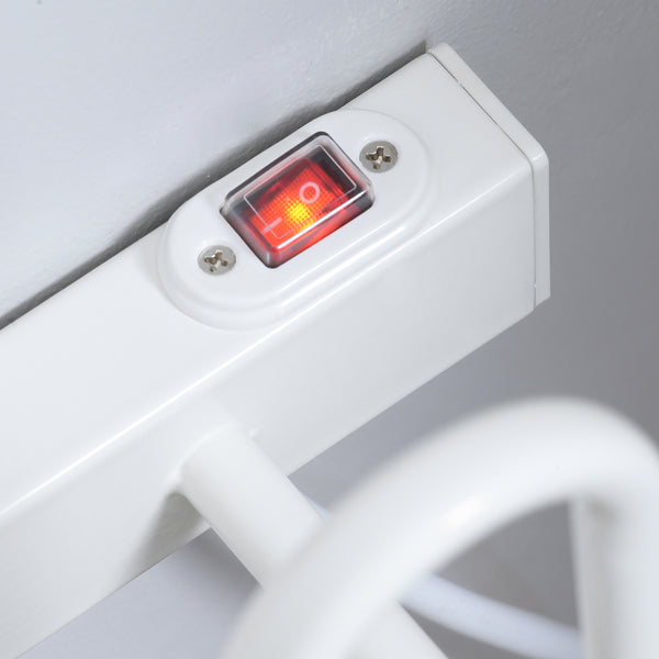Schuhtrockner elektrisch zur Wandmontage für mehrere Schuhe weiss