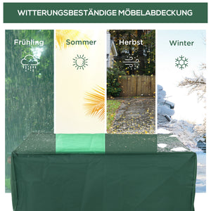 Protective cover for garden furniture 135x135x75cm Green