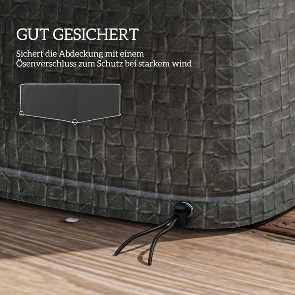 Schutzhülle für Gartenmöbel wasserdicht winterfest 235x190x90cm