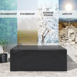 Schutzhülle für Gartenmöbel wasserdicht winterfest schwarz