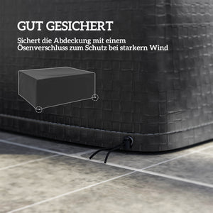 Schutzhülle für Gartenmöbel wasserdicht winterfest schwarz