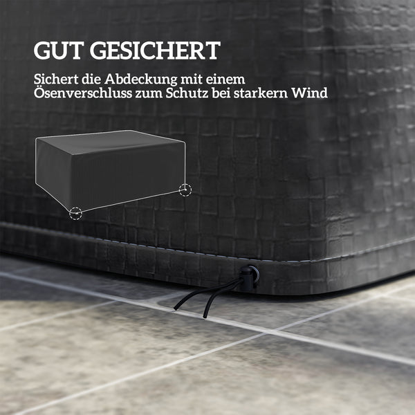 Schutzhülle für Gartenmöbel wasserdicht winterfest schwarz