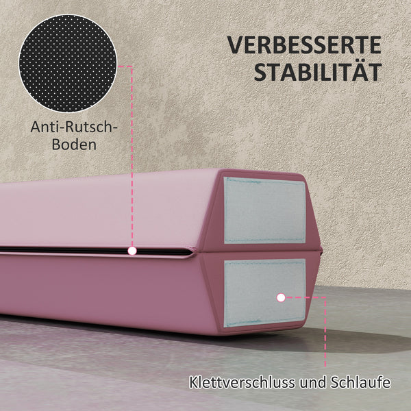 Schwebebalken faltbar rutschfest für Kinder rosa