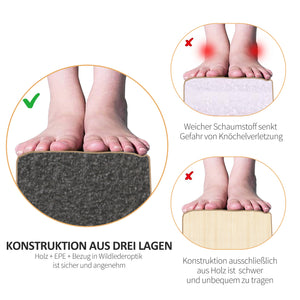 Schwebebalken faltbar rutschfest mit Wildlederbezug aus Holz