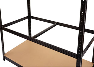 Schwerlastregal Stahl 875kg 5 Böden 200x120x60cm schwarz
