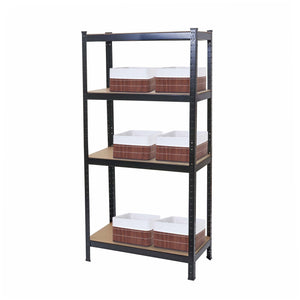 Schwerlastregal Werkstattregal 160x80x40cm bis 320kg mit 6 Körben schwarz