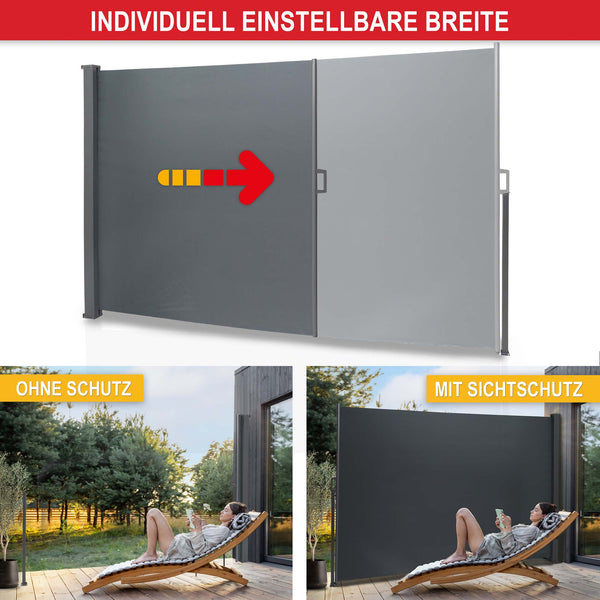 Tenda da sole laterale 200x300cm frangivento frangivista flessibile