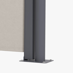 Seitenmarkise 300x100cm UV-Schutz Windschutz Hellgrau
