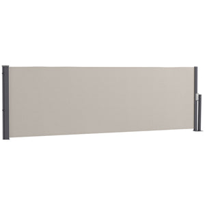 Seitenmarkise 300x100cm UV-Schutz Windschutz Hellgrau