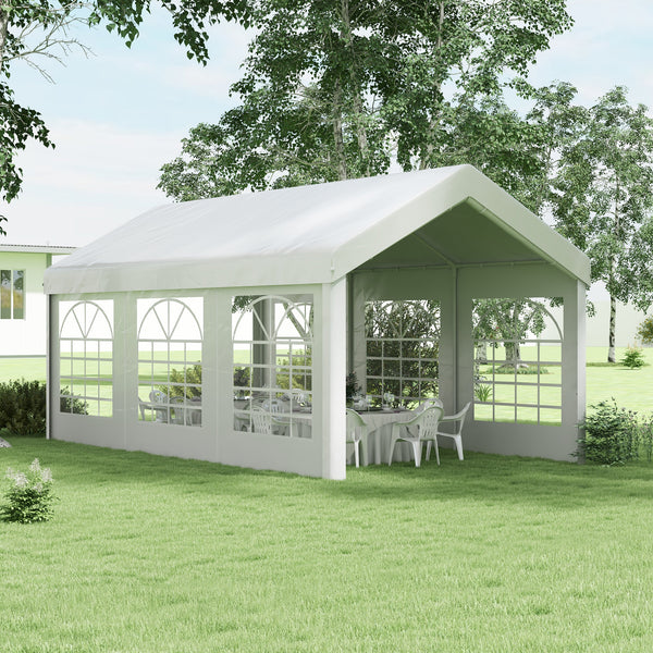 Seitenteil für Pavillon 6x2m Ersatzwand Weiss