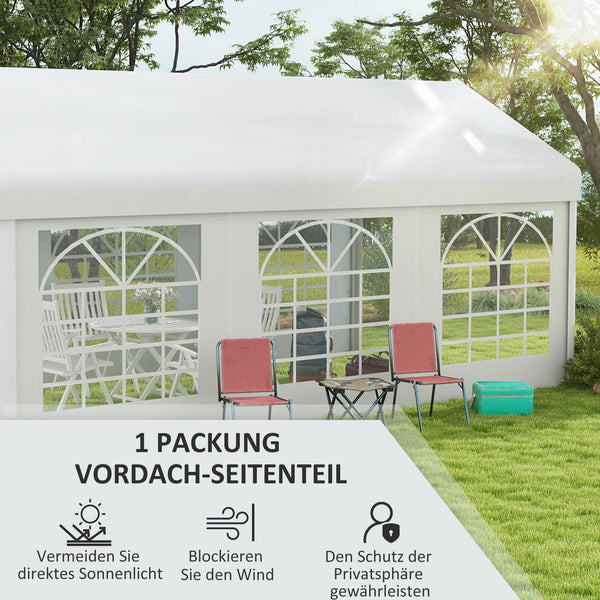 Seitenteil für Pavillon 6x2m Ersatzwand Weiss