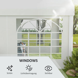 Seitenteil für Pavillon 6x2m Ersatzwand Weiss