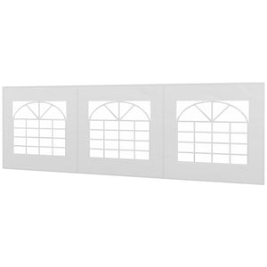 Seitenteil für Pavillon 6x2m Ersatzwand Weiss