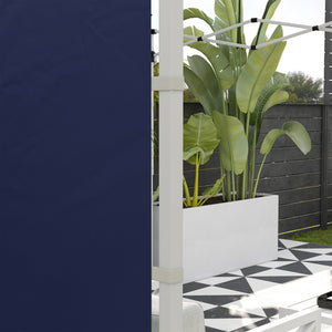 Seitenwände 3x3/3x6m mit Fenster & Tür Blau