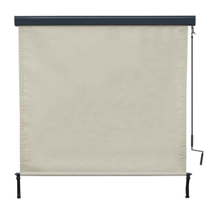 Senkrechtmarkise Sichtschutz Rollo UV-Schutz 250x180cm creme