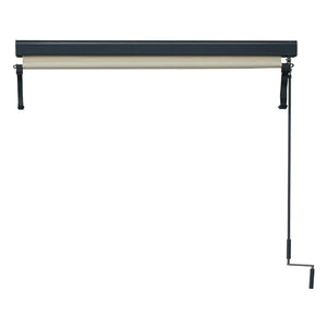 Senkrechtmarkise Sichtschutz Rollo UV-Schutz 250x180cm creme