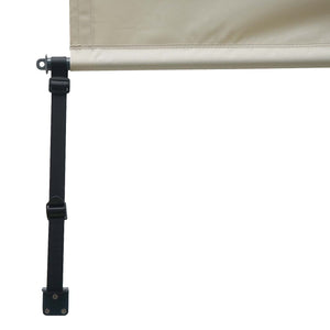 Senkrechtmarkise Sichtschutz Rollo UV-Schutz 250x180cm creme