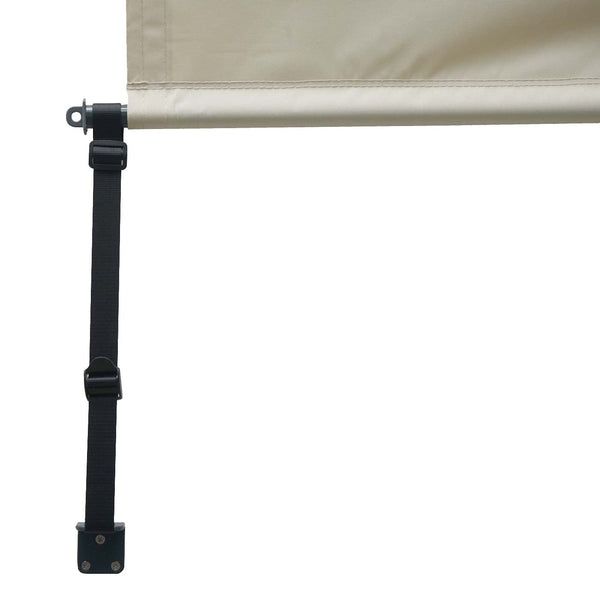Senkrechtmarkise Sichtschutz Rollo UV-Schutz 250x180cm creme