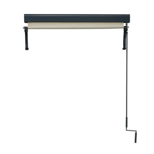 Senkrechtmarkise Aussenrollo 250x100cm UV-Schutz creme-beige