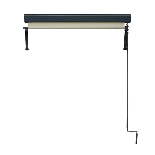 Senkrechtmarkise Aussenrollo 250x100cm UV-Schutz creme-beige