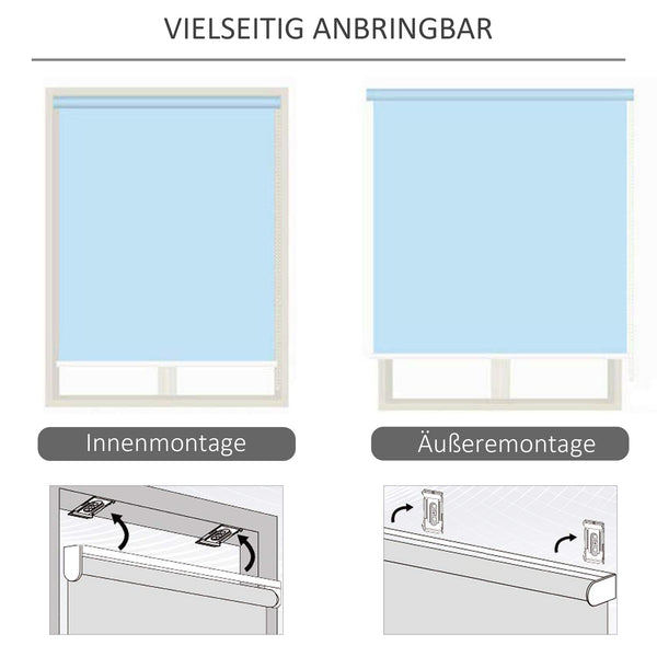 Senkrechtmarkise Balkon Sichtschutz Windschutz mit Handkurbel cremeweiss