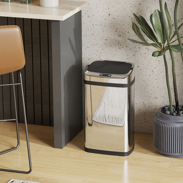 Sensor Mülleimer automatisch für Küche und Büro 30L Edelstahl