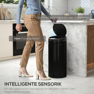 Sensor Mülleimer berührungslos für Küche 42L Edelstahl