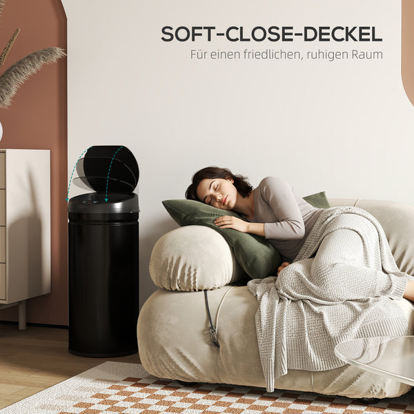 Sensor Mülleimer berührungslos für Küche 42L Edelstahl