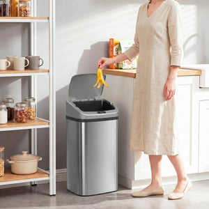 Sensor-Mülleimer automatisch für Küche Büro 48L Edelstahl