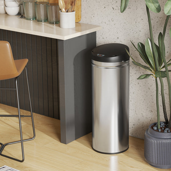 Sensor Mülleimer berührungslos für Küche Büro 50L Edelstahl