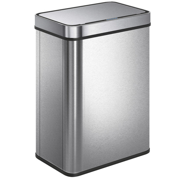 Sensor Mülleimer mit automatischem Deckel 50L Edelstahl silber
