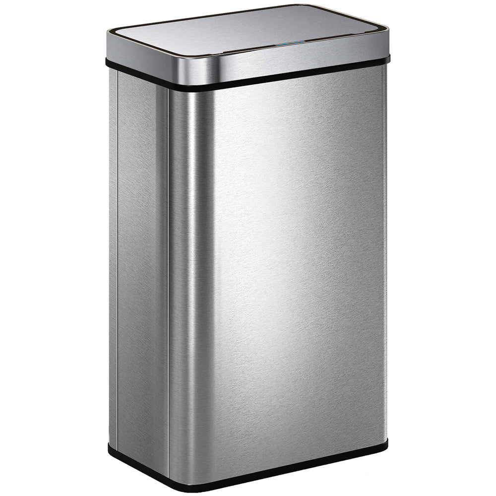 Sensor Mülleimer mit automatischem Deckel 60L Edelstahl silber
