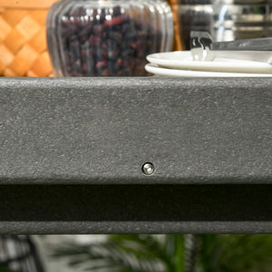 Servierwagen Barbecue Trolley mit Handtuchhalter Grau