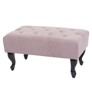 Sessel Chesterfield Relaxsessel Ohrensessel wasserabweisend hellrosa mit Ottomane